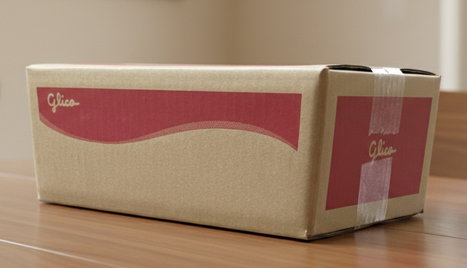 2025年12月2日、グリコ株主優待が自宅に届いた時の箱詰めの状態の写真